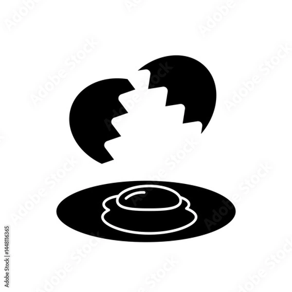 Fototapeta fried egg icons  symbol vector elements for infographic web
