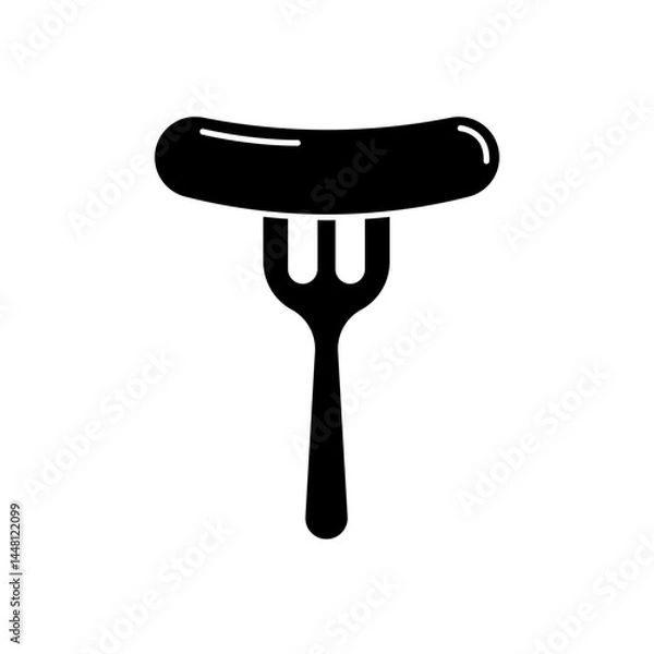 Fototapeta sausage icons  symbol vector elements for infographic web