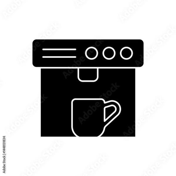 Fototapeta coffee machine icons  symbol vector elements for infographic web