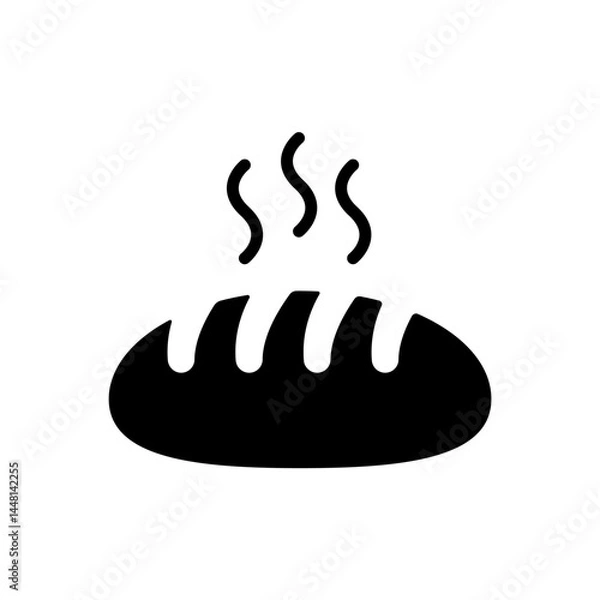 Fototapeta baguette icons  symbol vector elements for infographic web