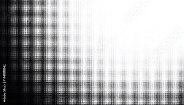 Fototapeta Halftone Grid Pattern Black and White Gradient