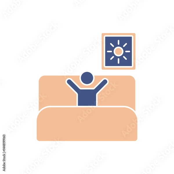 Fototapeta moarning icons  symbol vector elements for infographic web