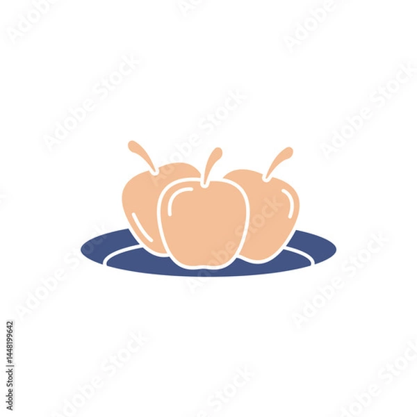 Fototapeta fruits icons  symbol vector elements for infographic web