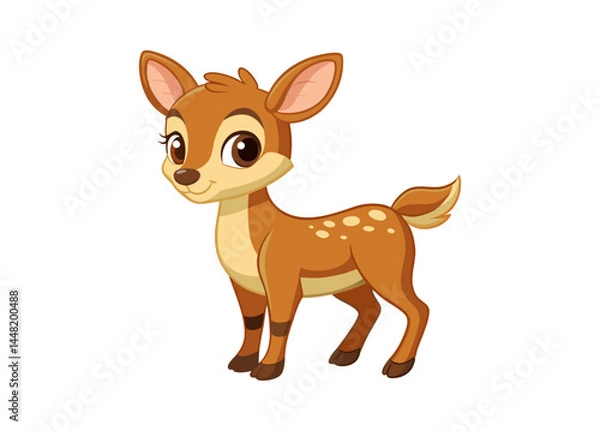 Obraz Cute Cartoon Deer Vector Illustration