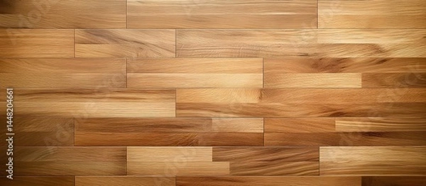 Obraz Close-up of light brown wooden floorboards with visible grain