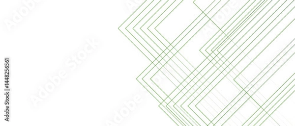 Fototapeta Abstract white and green background with lines. light pastel green color palette with fine, semi-transparent lines  background. Futuristic architectural concept for dynamic websites, striking posters 