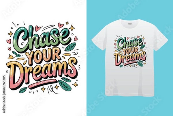 Fototapeta Nothing is impossible, slogan typography tee shirt design. Motivation and inspirational quote. Clothing, t shirt, apparel and other uses Vector print, typography, poster.