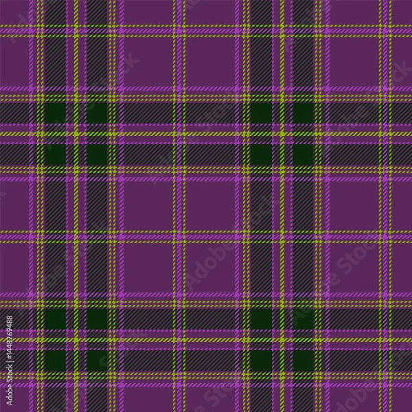 Obraz Scottish plaid seamless pattern with green and purple