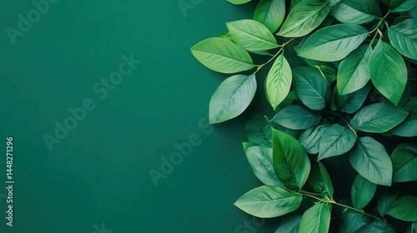 Fototapeta Jade Vine intertwined with lush greenery, glowing like an enchanted rainforest gem