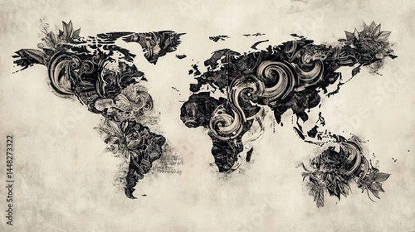 Obraz black and white grunge background