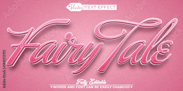 Fototapeta Cartoon Sweet Fairytale Vector Editable Text Effect Template