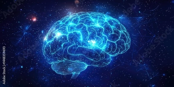 Fototapeta A vector showing a brain filled with innovative solutions, symbolizing creative thinking and breakthrough ideas.