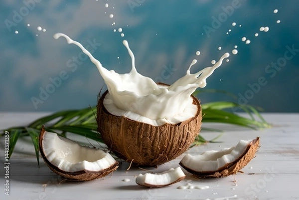 Obraz coconut milk splash