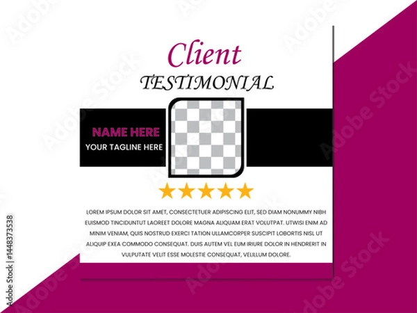Obraz Client Review Testimonial Template Design