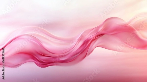 Fototapeta Delicate pink flowing abstract design with soft gradients.
