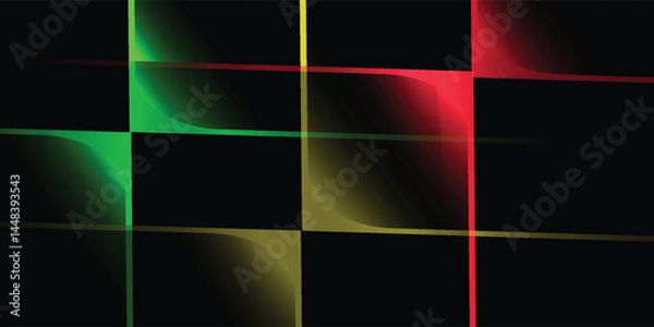 Obraz Neon light laser lines vector set isolated on black. Colorful abstract electric rays and fluorescent LED lights.