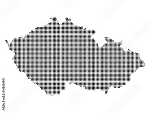 Fototapeta Dotted map of Czech Republic Large