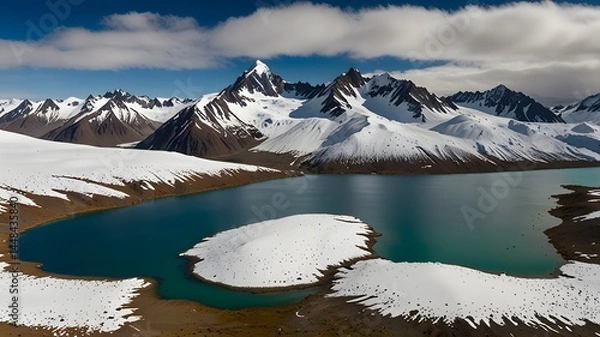 Obraz mountain lake in winter