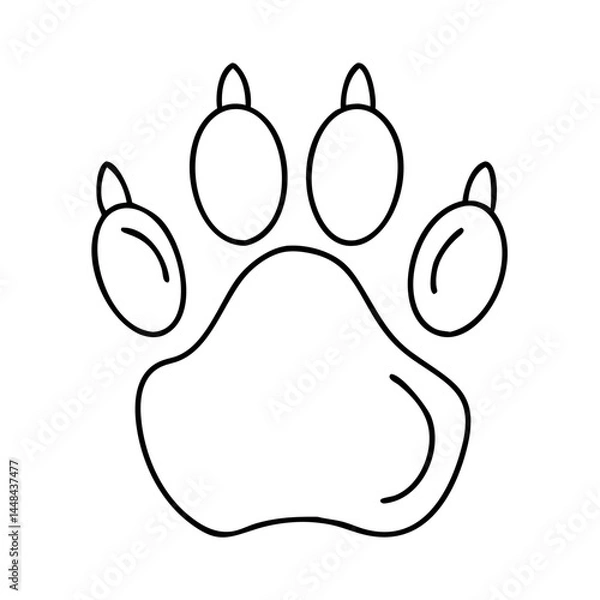 Fototapeta lion s paw print icon, lion s paw print vector illustration-simple illustration of lion s paw print, perfect for lion s paw print logos and icons