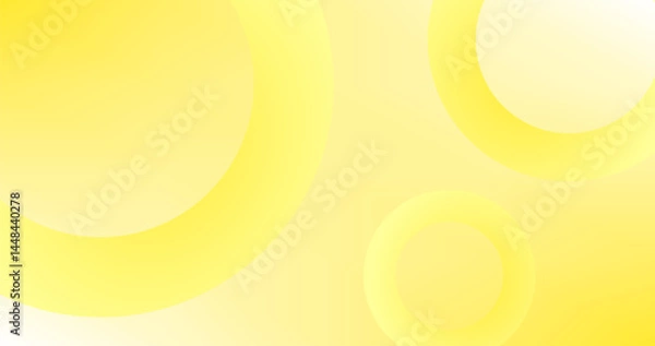 Obraz Yellow Gradient Abstract background with Gradient circles. Vector Illustration