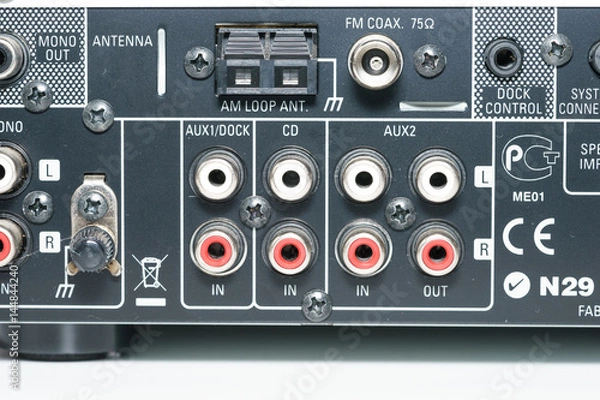 Obraz Input interface on a hifi stereo equipment