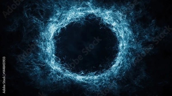 Fototapeta Glowing Abstract Energy Circle on Dark Background