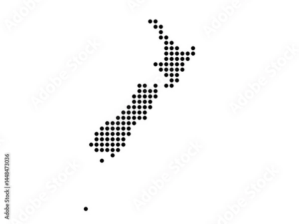 Obraz Dotted map of New Zealand Small