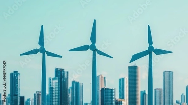 Obraz A depiction centered around green technology themes.