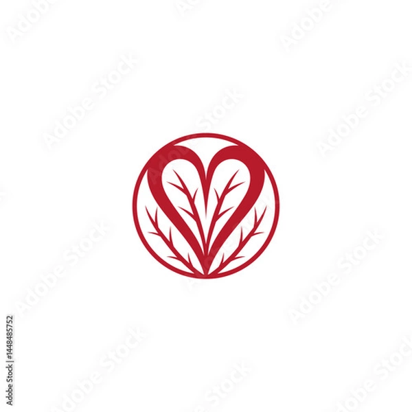 Obraz Heart health logo template, suitable for hospitals and clinics