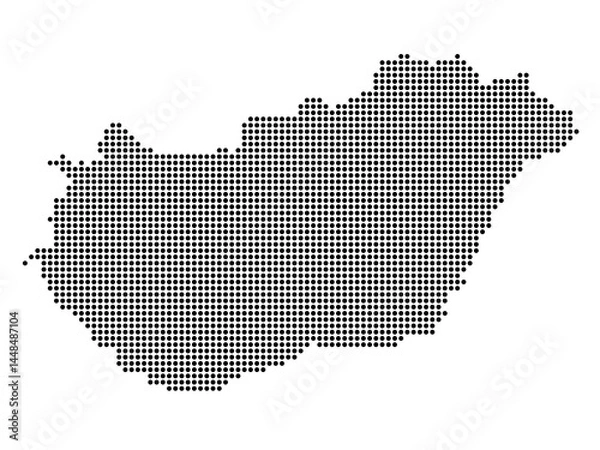 Obraz Dotted map of Hungary Medium
