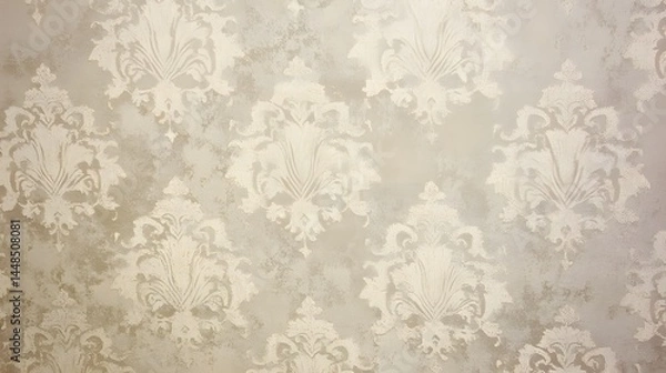 Obraz Elegant Beige Damask Wallpaper Texture Background