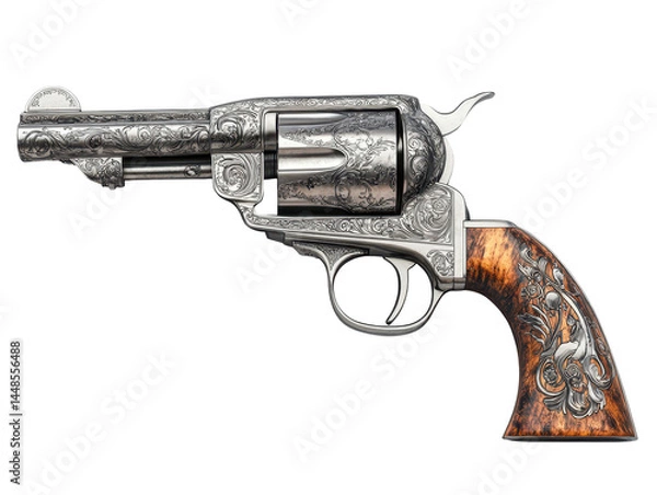 Obraz Isolated Elaborate Engraved Revolver