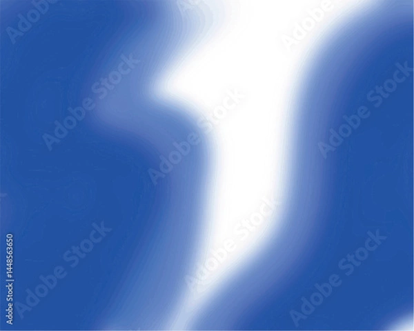 Obraz The image is an abstract composition featuring a gradient blend of bright blue and white.  The colors are softly diffused, creating a blurry, almost ethereal effect