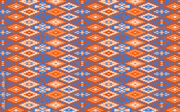 Fototapeta Mexican multicolored Latin American background in the form of diamonds