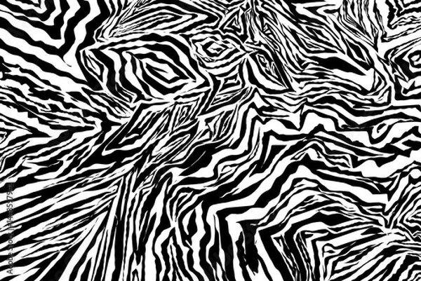 Obraz black and white abstract background with seamless zebra pattern