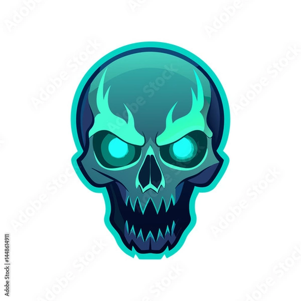 Fototapeta Glowing Skull Vector