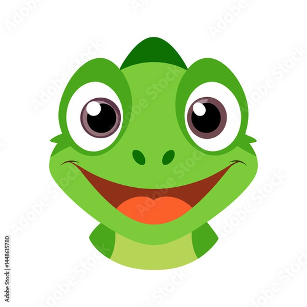 Fototapeta Cartoon Chameleon Face Vector