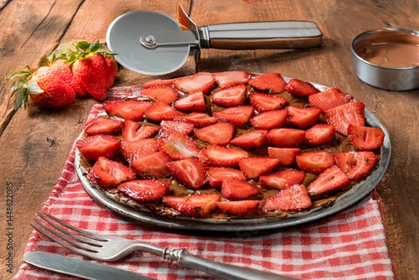 Fototapeta strawberry pizza