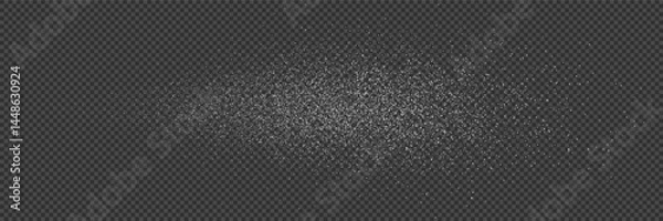 Fototapeta White splash or scattered powdered sugar trace. Snow or salt texture. Sifted flour. Vector illustration