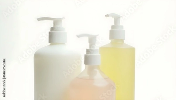 Obraz bottles of cleaning product isolated on white background