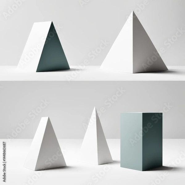 Fototapeta blank triangle mockup template