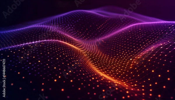 Fototapeta abstract background with glowing lines