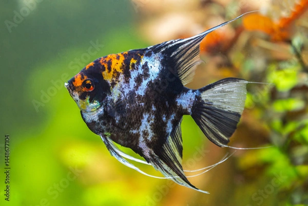 Fototapeta Freshwater angelfish (Pterophyllum scalare).