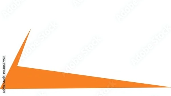 Fototapeta A minimalistic stock illustration featuring an orange motion line on a white background, resembling a comic book style