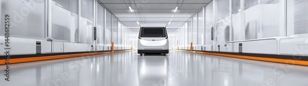 Obraz Modern Automated Vehicle in a High-Tech Transportation Facility