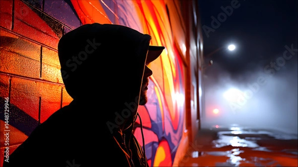 Fototapeta Defiance on the Wet Wall