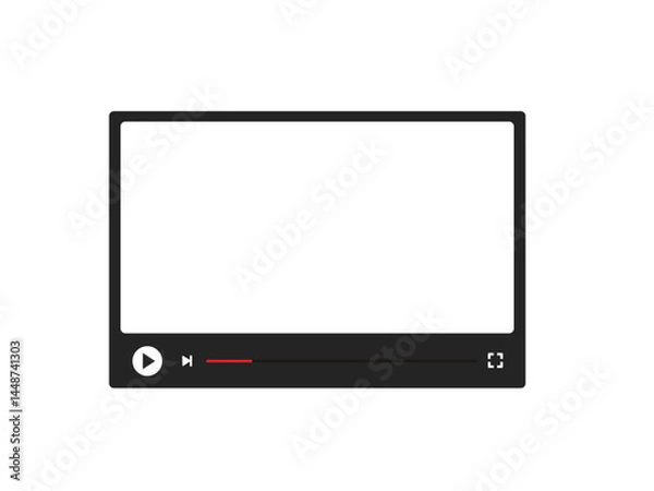 Obraz Youtube Video Player Frame vector
