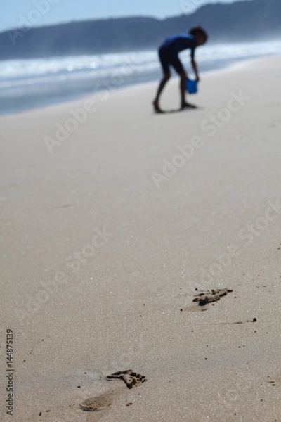 Obraz footprints along the beach