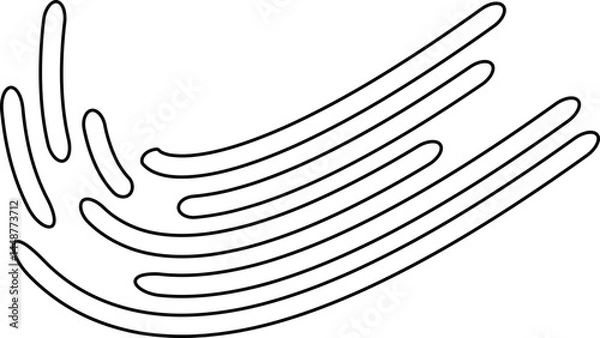 Fototapeta Speed lines icon of fast motion symbols. Comic and manga books speed lines vector isolated on transparent background Manga speed frame superhero action explosion elements for web or app