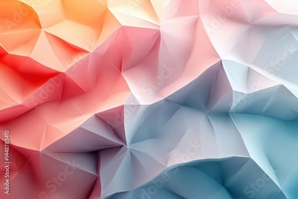 Fototapeta Creative colorful folded paper texture showcase abstract digital design